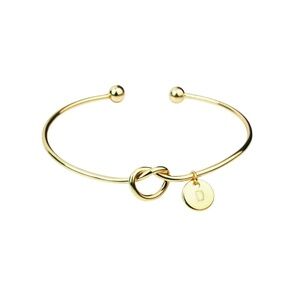 Goldtone Knot Initial Bracelet - NWT - Pick your Initial